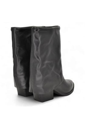 Tronchetto donna in pelle colore nero. EXE' | 083-PELLE NERA